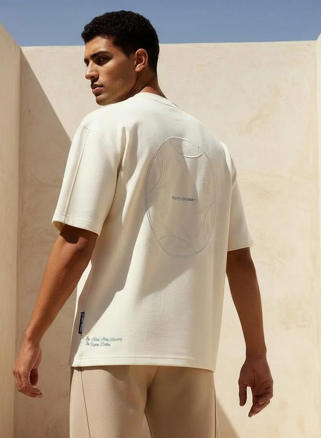 Lee Cooper  Lee Cooper Men Regular Fit Crew Neck Short Sleeves Embroidered T-shirt for Men | Best Price UAE